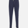 ELEVENTY Pantaloni elasticizzati in cotone BLUE Uomo 
