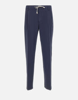 ELEVENTY Pantaloni elasticizzati in cotone BLUE Uomo 