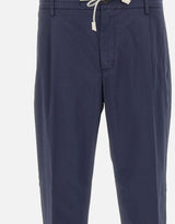 ELEVENTY Pantaloni elasticizzati in cotone BLUE Uomo 