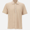 ELEVENTY Polo in lino BEIGE Uomo 