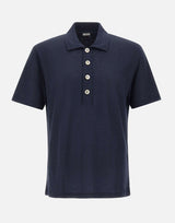 ELEVENTY Polo in lino BLUE Uomo 