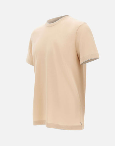 ELEVENTY T-shirt con bordini a contrasto BEIGE Uomo 