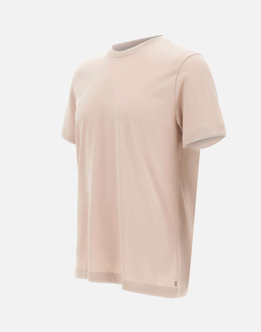 ELEVENTY T-shirt con bordini a contrasto Pink Uomo 