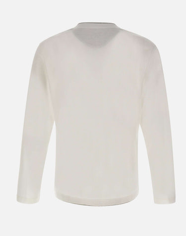 ELEVENTY Maglia con profili a contrasto WHITE Uomo 