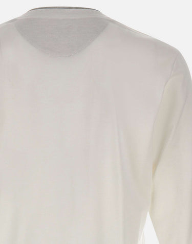 ELEVENTY Maglia con profili a contrasto WHITE Uomo 