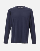 ELEVENTY Maglia con profili a contrasto BLUE Uomo 