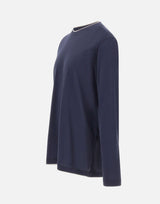 ELEVENTY Maglia con profili a contrasto BLUE Uomo 