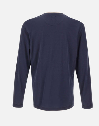 ELEVENTY Maglia con profili a contrasto BLUE Uomo 