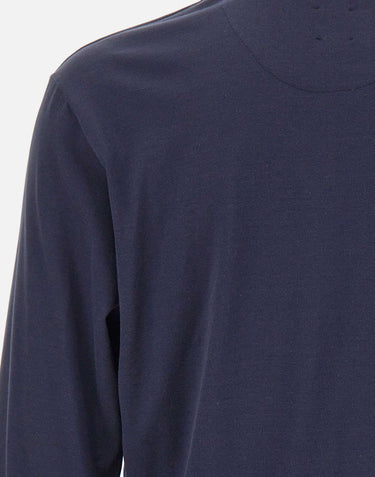 ELEVENTY Maglia con profili a contrasto BLUE Uomo 