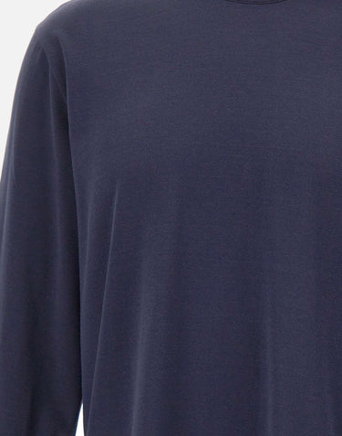 ELEVENTY Maglia con profili a contrasto BLUE Uomo 