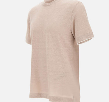 ELEVENTY T-shirt in lino BEIGE Uomo 