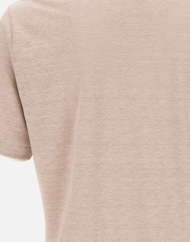 ELEVENTY T-shirt in lino BEIGE Uomo 