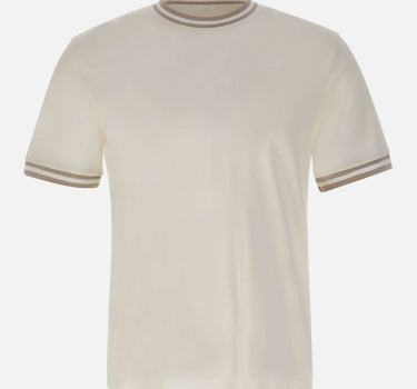 ELEVENTY T-shirt con profili a righe WHITE Uomo 