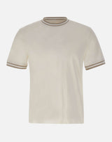 ELEVENTY T-shirt con profili a righe WHITE Uomo 