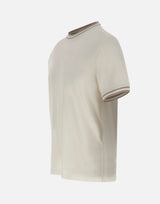 ELEVENTY T-shirt con profili a righe WHITE Uomo 
