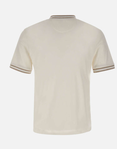 ELEVENTY T-shirt con profili a righe WHITE Uomo 