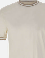 ELEVENTY T-shirt con profili a righe WHITE Uomo 