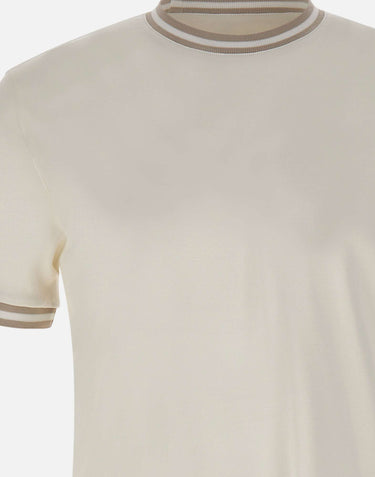 ELEVENTY T-shirt con profili a righe WHITE Uomo 