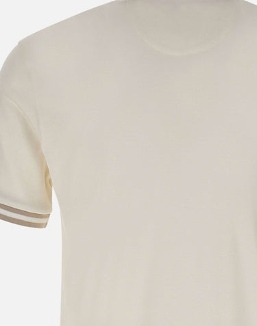 ELEVENTY T-shirt con profili a righe WHITE Uomo 