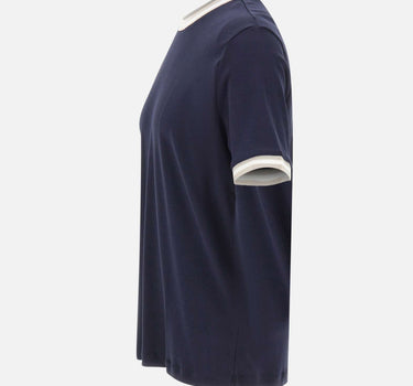 ELEVENTY T-shirt con profili a righe BLUE Uomo 