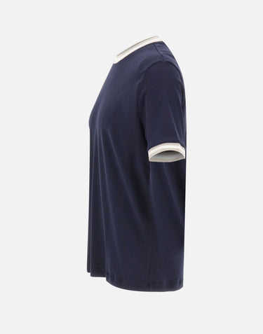 ELEVENTY T-shirt con profili a righe BLUE Uomo 