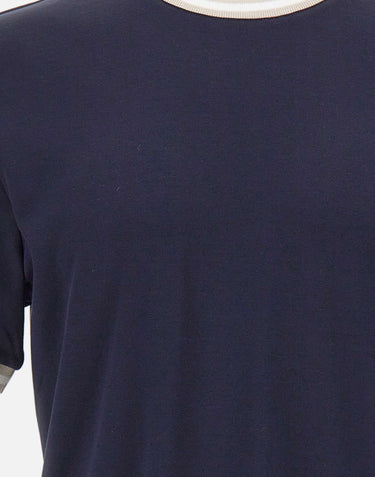 ELEVENTY T-shirt con profili a righe BLUE Uomo 
