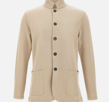 ELEVENTY Cardigan in cotone BEIGE Uomo 
