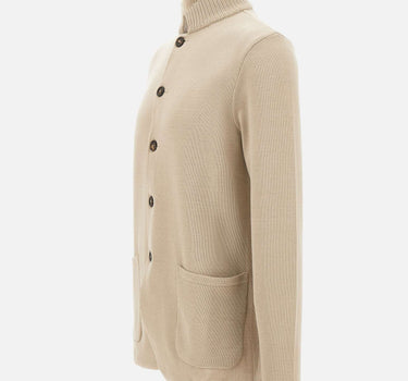 ELEVENTY Cardigan in cotone BEIGE Uomo 