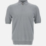 ELEVENTY Polo in cotone con mezza zip GREY Uomo 