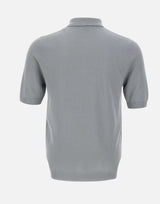 ELEVENTY Polo in cotone con mezza zip GREY Uomo 