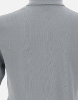 ELEVENTY Polo in cotone con mezza zip GREY Uomo 