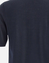 ELEVENTY Polo in cotone con mezza zip BLUE Uomo 