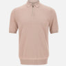 ELEVENTY Polo in cotone con mezza zip Pink Uomo 