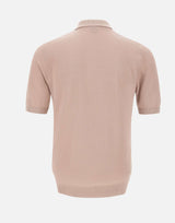 ELEVENTY Polo in cotone con mezza zip Pink Uomo 