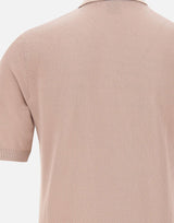 ELEVENTY Polo in cotone con mezza zip Pink Uomo 