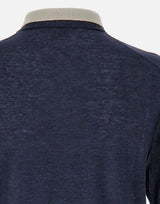 ELEVENTY Polo in misto lino BLUE Uomo 