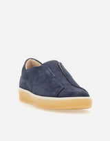 ELEVENTY Sneakers slip-on in pelle scamosciata BLUE Uomo 