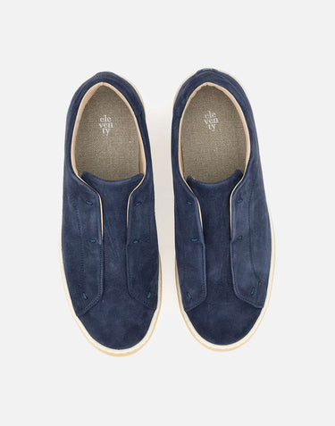 ELEVENTY Sneakers slip-on in pelle scamosciata BLUE Uomo 