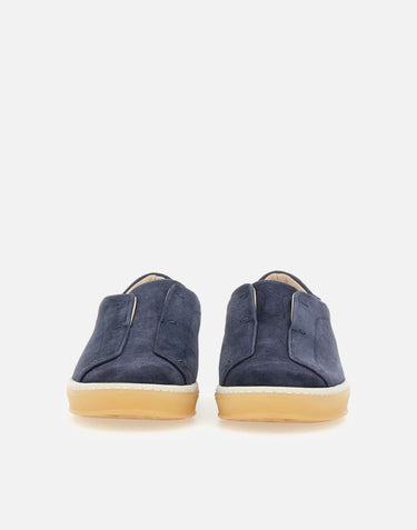 ELEVENTY Sneakers slip-on in pelle scamosciata BLUE Uomo 