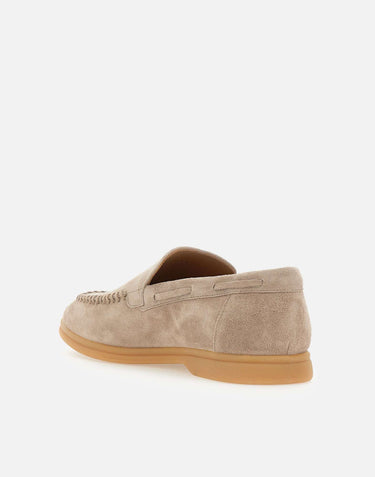 ELEVENTY Mocassini in pelle scamosciata BEIGE Uomo 