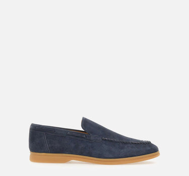 ELEVENTY Mocassini in pelle scamosciata BLUE Uomo 