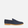 ELEVENTY Mocassini in pelle scamosciata BLUE Uomo 