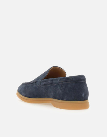 ELEVENTY Mocassini in pelle scamosciata BLUE Uomo 