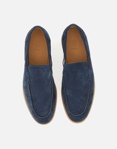 ELEVENTY Mocassini in pelle scamosciata BLUE Uomo 