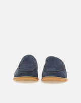 ELEVENTY Mocassini in pelle scamosciata BLUE Uomo 