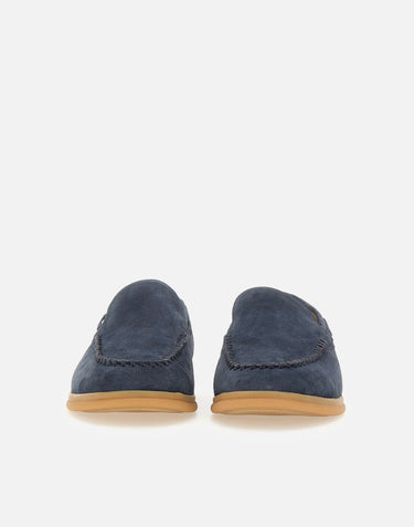 ELEVENTY Mocassini in pelle scamosciata BLUE Uomo 