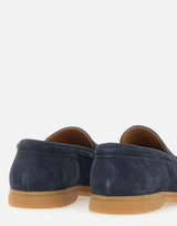 ELEVENTY Mocassini in pelle scamosciata BLUE Uomo 