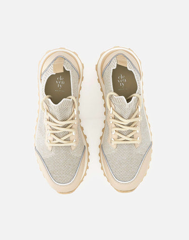 ELEVENTY Sneakers in maglia e pelle BEIGE Uomo 
