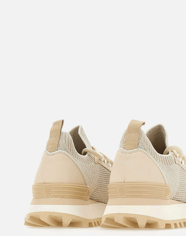 ELEVENTY Sneakers in maglia e pelle BEIGE Uomo 