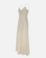 Abito lungo in misto lino con lurex M80ABIK02 TES0M06800 ELEVENTY 